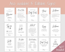 Load image into Gallery viewer, Airbnb Welcome Sign Poster Template | Printable Airbnb Host Vacation Rental Sign | Farmhouse
