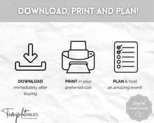 Load image into Gallery viewer, Event Planner Template, Printable Party Planner, Birthday, Wedding, Bridal, Budget, Invites, Event Plan Set, Party Organizer | Mono
