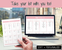 Load image into Gallery viewer, Travel Packing List Template | EDITABLE Google Sheets Packing Checklist for Vacation, Holidays and Cruises
