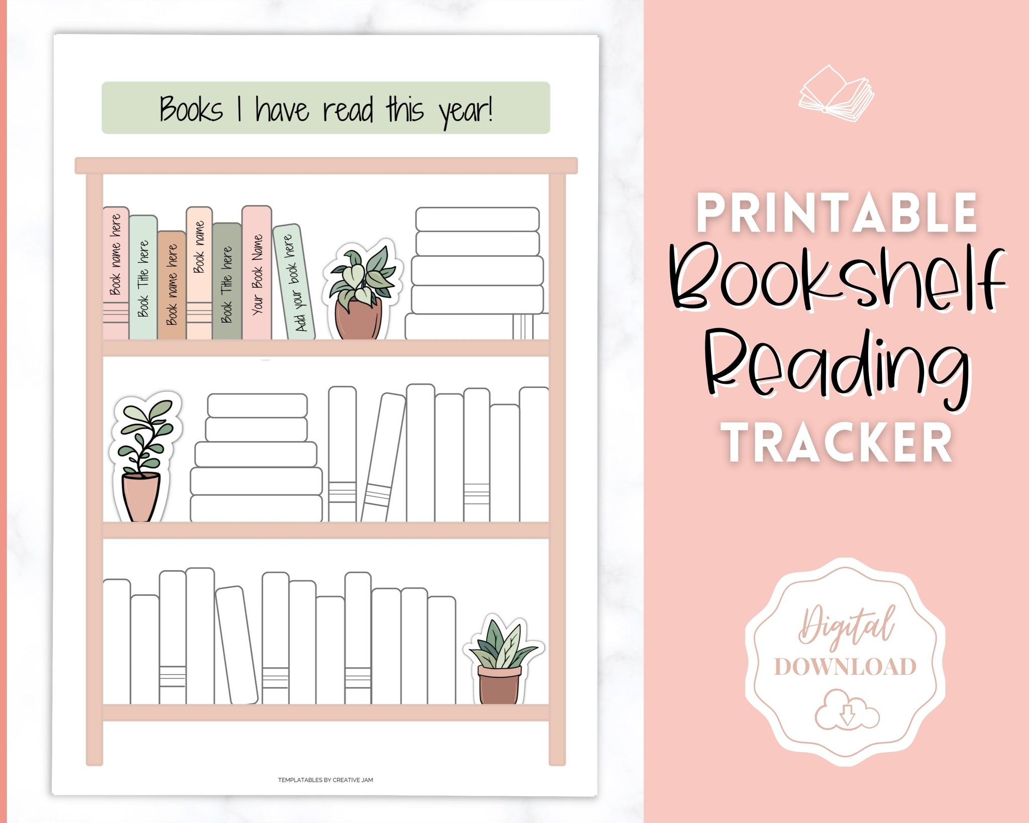 Summer Free Printable reading tracker  Book log template - Hand Lettered  Printables