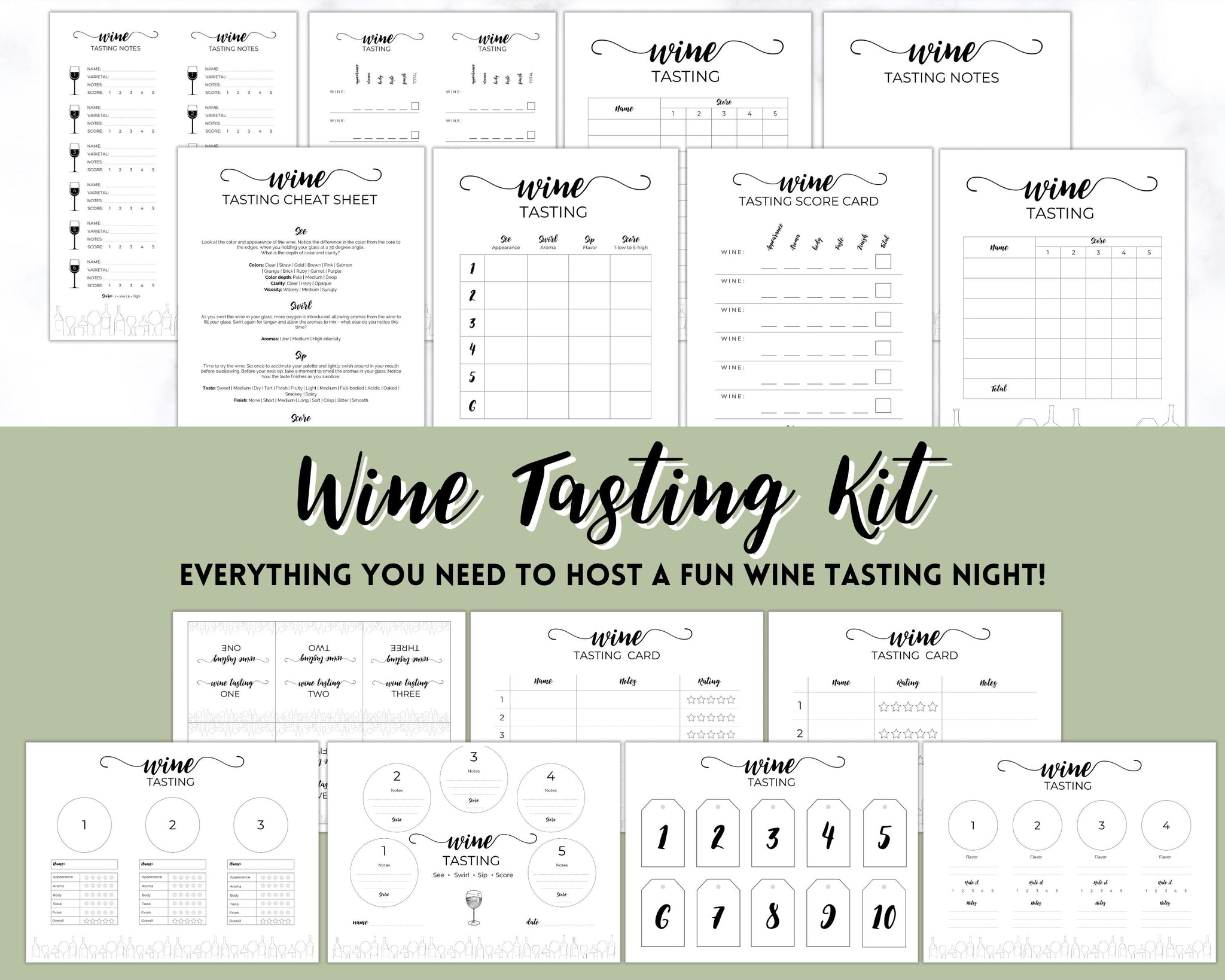 Printable Wine Tasting Chart