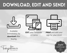 Load image into Gallery viewer, Scan to Pay Sign Shop Logo Editable Sign | QR Code Payment Sign for Small Businesses | Brit Mono
