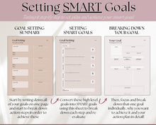 Load image into Gallery viewer, Goal Journal Printable BUNDLE | 2023 Goals Planner, SMART Goal Setting Kit, Monthly Habits, Productivity, Vision Board | Lux

