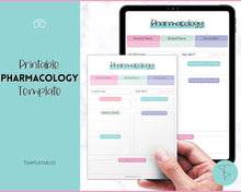 Load image into Gallery viewer, Pharmacology Nursing Template Printable | Pharmacology Study Guide, Notes &amp; Flash Cards | Mermaid
