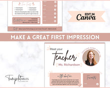 Load image into Gallery viewer, Meet the Teacher Template | Editable Introduction letter for Teachers | Brown
