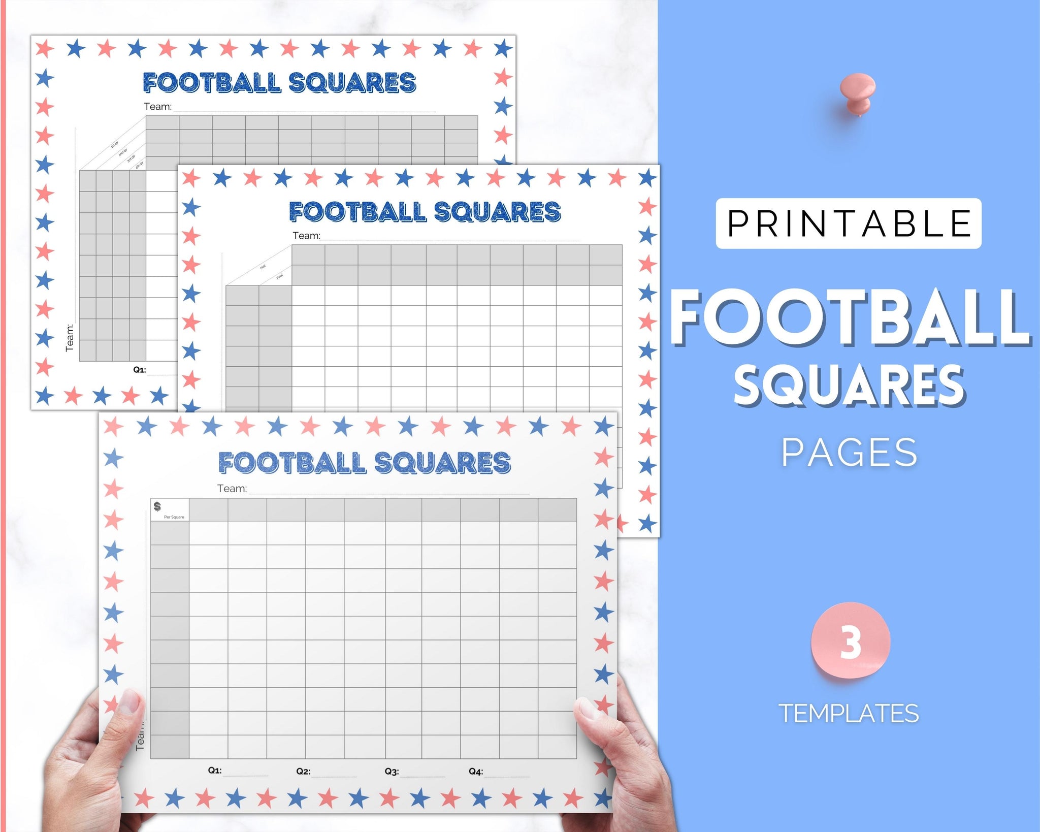 Square Map Table Printable Squares