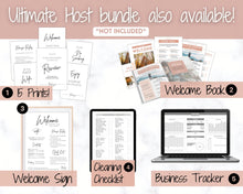 Load image into Gallery viewer, Airbnb Welcome Sign Poster Template | Printable Airbnb Host Vacation Rental Sign | Farmhouse
