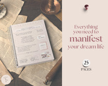 Load image into Gallery viewer, Manifestation &amp; Affirmation Journal | Law of Attraction, Vision Board &amp; Mindfulness Printables | Lux
