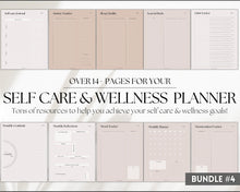 Load image into Gallery viewer, Ultimate PLANNER BUNDLE | Printable Goal Planner, Finances &amp; Budget Planner, Fitness Planner, Self Care Journal, Life Planner | Lux
