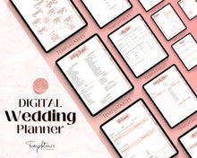Load image into Gallery viewer, Digital Ultimate Wedding Planner for iPad | GoodNotes Wedding Checklist, Wedding Schedule, Bridal Binder, Wedding Budget &amp; Itinerary | Pink Watercolor
