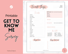 Load image into Gallery viewer, Get To Know Me Printable Game |  Get To Know You Ice Breaker Game | Employee Favorite Things, Team Building, Christmas Party | Pink
