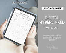 Load image into Gallery viewer, Work Planner &amp; Work Day Organizer | Editable Daily Planner, Work From Home To Do List Printable &amp; Digital Schedule | Mono
