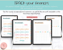Load image into Gallery viewer, Biweekly Paycheck Budget Planner | DIGITAL GoodNotes Budget by Paycheck Planner | Zero Based Finance | Colorful Sky
