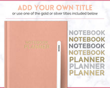 Load image into Gallery viewer, 35 Digital Planner Notebook Covers | Digital Journal Covers for GoodNotes &amp; iPad | Linen Texture Pink
