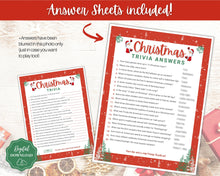 Load image into Gallery viewer, 13 CHRISTMAS GAMES BUNDLE! Holiday Game Printables! Fun Family Activity Set, Virtual Xmas Party, Kids &amp; Adults, Office, Trivia, Guess, Feud
