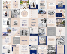Load image into Gallery viewer, 130 REALTOR Instagram Templates. Editable Real Estate Canva Template Pack. Instagram Square Posts &amp; Stories. Social Media Marketing Graphics
