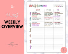Load image into Gallery viewer, College Student Weekly Planner Schedule | Academic Class Organizer 2023 | Pastel Rainbow
