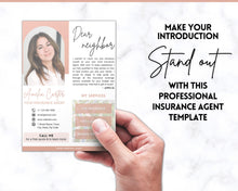 Load image into Gallery viewer, Insurance Broker Introduction Flyer Template | Life Insurance, Mortgage Agent, Financial Advisor, Editable Canva Template | Brown
