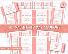 Load image into Gallery viewer, Editable Love Coupon Book for Valentines | Printable DIY Coupon Book for Him and Her | Personalized Valentines, Anniversary, Birthday Gift | Pink
