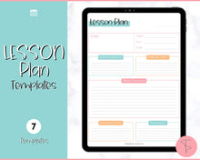 Load image into Gallery viewer, Lesson Plan Template Printable | Teacher Lesson Plan, Editable Digital Lesson Planner | Colorful Sky
