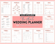 Load image into Gallery viewer, Digital Ultimate Wedding Planner for iPad | GoodNotes Wedding Checklist, Wedding Schedule, Bridal Binder, Wedding Budget &amp; Itinerary | Pink Watercolor
