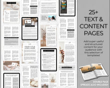 Load image into Gallery viewer, 140+ eBook Template Canva, Workbook, Worksheets &amp; Lead Magnet for Coaches, Bloggers. Opt In, Charts, Checklists, Planners, Webinar, Challenges | Brit Mono
