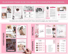 Load image into Gallery viewer, 140+ eBook Template Canva, Workbook, Worksheets &amp; Lead Magnet for Coaches, Bloggers. Opt In, Charts, Checklists, Planners, Webinar, Challenges | Brit Pink
