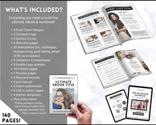 Load image into Gallery viewer, 140+ eBook Template Canva, Workbook, Worksheets &amp; Lead Magnet for Coaches, Bloggers. Opt In, Charts, Checklists, Planners, Webinar, Challenges | Lovelo Mono
