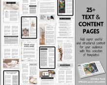 Load image into Gallery viewer, 140+ eBook Template Canva, Workbook, Worksheets &amp; Lead Magnet for Coaches, Bloggers. Opt In, Charts, Checklists, Planners, Webinar, Challenges | Lovelo Mono
