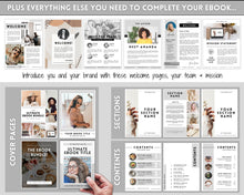 Load image into Gallery viewer, 140+ eBook Template Canva, Workbook, Worksheets &amp; Lead Magnet for Coaches, Bloggers. Opt In, Charts, Checklists, Planners, Webinar, Challenges | Lovelo Mono
