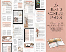 Load image into Gallery viewer, 140+ eBook Template Canva, Workbook, Worksheets &amp; Lead Magnet for Coaches, Bloggers. Opt In, Charts, Checklists, Planners, Webinar, Challenges | Natural Brown
