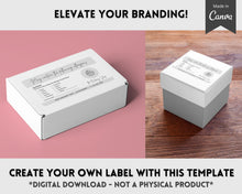 Load image into Gallery viewer, EDITABLE Food Allergy Label Template | Allergy Information Stickers, Allergen Cake Food Warning Label | Rectangle
