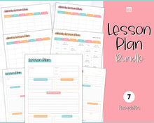 Load image into Gallery viewer, Lesson Plan Template Printable | Teacher Lesson Plan, Editable Digital Lesson Planner | Colorful Sky
