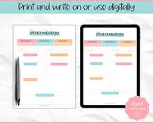 Load image into Gallery viewer, Pharmacology Nursing Template Printable | Pharmacology Study Guide, Notes &amp; Flash Cards | Colorful Sky
