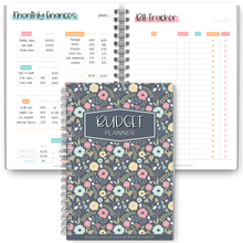 Load image into Gallery viewer, Budget Planner &amp; Monthly Bill Organizer | Finance Budget Planner, Financial Savings, Debt, Income, Expenses, Spending &amp; Bill Trackers | Colorful Sky
