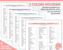 Load image into Gallery viewer, Airbnb Essentials Checklist | EDITABLE Airbnb Inventory List for Airbnb Hosts | Pink

