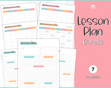Load image into Gallery viewer, Weekly Lesson Plan Template Printable | Teacher Lesson Plan, Editable Digital Lesson Planner | Colorful Sky
