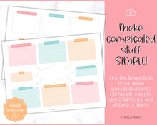 Load image into Gallery viewer, Nurse Concept Map Template for Nursing School | Colorful Sky
