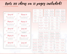 Load image into Gallery viewer, Couples Date Night Idea Cards | 100+ Printable Card Game Gift for Valentines, Birthdays &amp; Anniversaries | Pink
