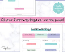 Load image into Gallery viewer, Pharmacology Nursing Template Printable | Pharmacology Study Guide, Notes &amp; Flash Cards | Mermaid
