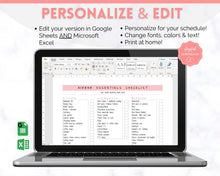 Load image into Gallery viewer, Airbnb Essentials Checklist | EDITABLE Airbnb Inventory List for Airbnb Hosts | Pink
