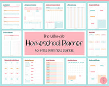 Load image into Gallery viewer, Homeschool Planner Printable | Academic Lesson Planner for Homeschool Teacher | Colorful Sky
