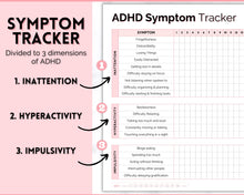 Load image into Gallery viewer, ADHD Symptom Tracker, Behavior &amp; Hygiene Tracker BUNDLE | Pink
