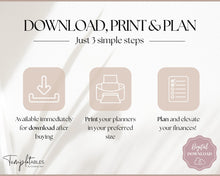 Load image into Gallery viewer, Finance Planner BUNDLE | Budget Planner Templates, Financial Savings Tracker Printables, Monthly Debt, Bill, Spending, Expenses Tracker | Lux
