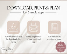 Load image into Gallery viewer, Goal Journal Printable BUNDLE | 2023 Goals Planner, SMART Goal Setting Kit, Monthly Habits, Productivity, Vision Board | Lux
