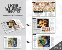 Load image into Gallery viewer, Recipe Cookbook Template | Editable Canva Digital eBook | Farmhouse Mono
