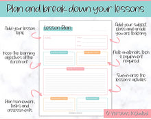 Load image into Gallery viewer, Lesson Plan Template Printable | Teacher Lesson Plan, Editable Digital Lesson Planner | Colorful Sky
