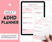 Load image into Gallery viewer, ADHD Daily Planner for Adults - Made for Neurodivergent Brains | Pink
