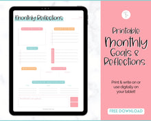 Load image into Gallery viewer, FREE - Monthly Goals &amp; Reflections Printables | Colorful Sky
