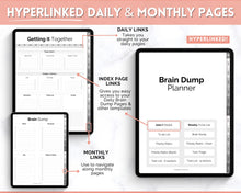 Load image into Gallery viewer, DIGITAL Brain Dump Planner | Goodnotes &amp; Notability To Do List, ADHD Daily Planner, Work Day Productivity | Mono
